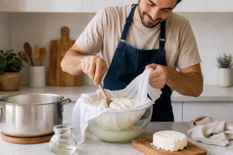 Aprenda receitas caseiras de queijo e iogurte para fazer em casa.